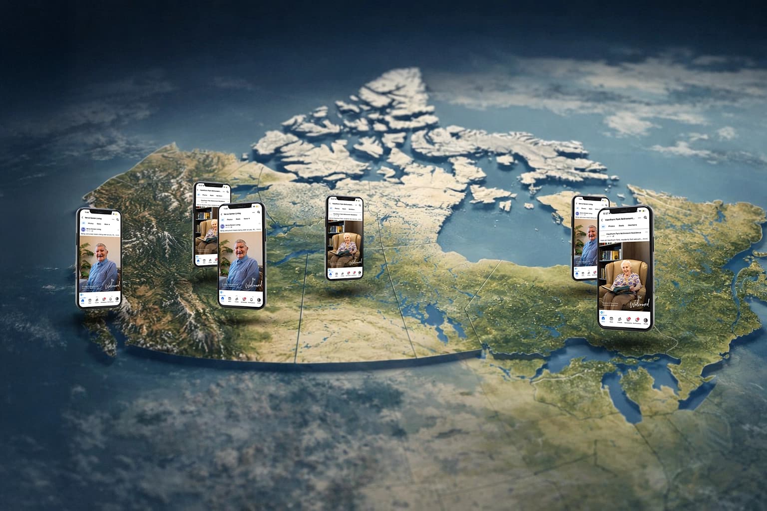 Verve Senior Living campaign map showing nationwide reach